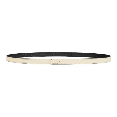 hermes Izmir Solid Color Design Leather Belts Women's White 