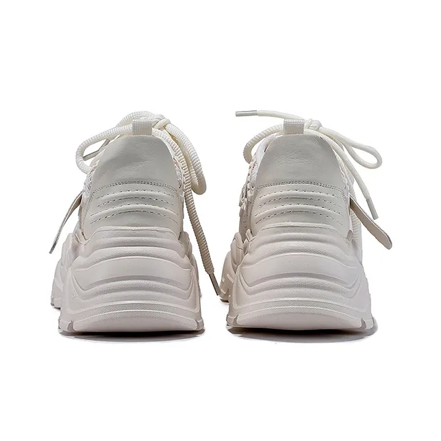 SELAIYA Low Top Chunky Sneakers Women's White-4