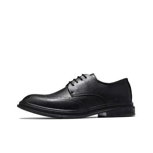 Lady's House Dress Shoes Men Low-Top Black