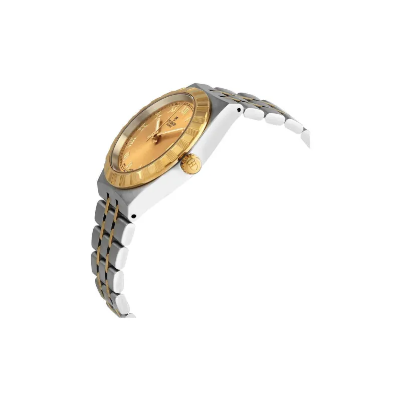 TUDOR Royal Collection Automatic Mechanical Movement Women's Watch Watch 34mm Gold Dial Steel Case Steel Strap-1