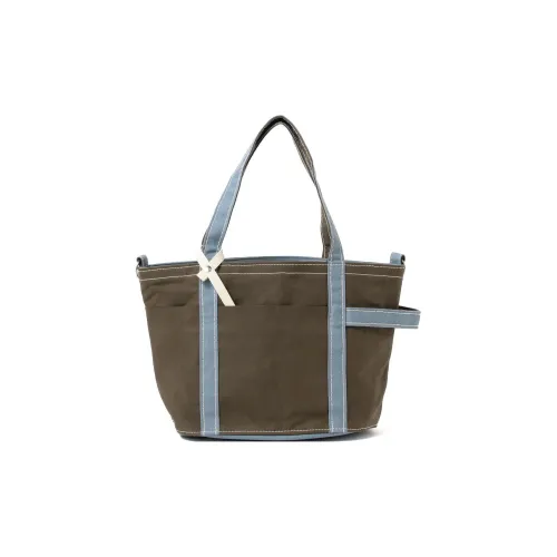 Beams Cotton Patchwork Canvas Canvas Bag Tote Bag Shopping Bag Handbag Women's Gray