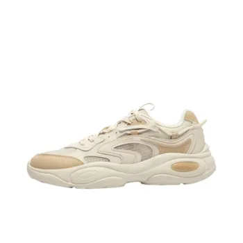 361° Cushioning Wear Resistant Low Top Casual Shoes Men's Beige Yellow