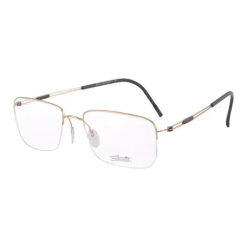 SILHOUETTE Titanium Alloy Square Eyeglass Frames Unisex Black/Gold