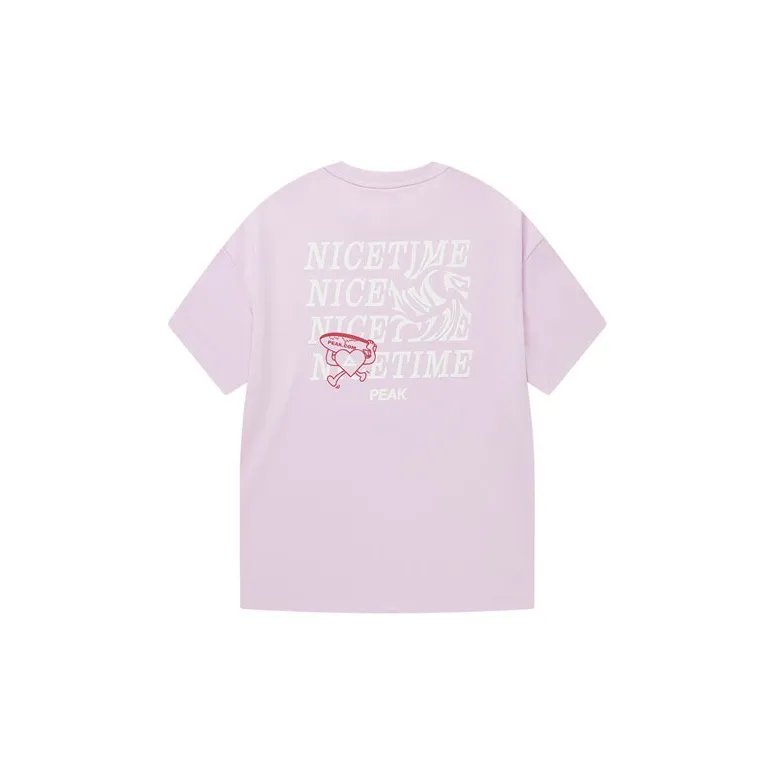 PEAK T Shirt Women's Light Snow Purple-1