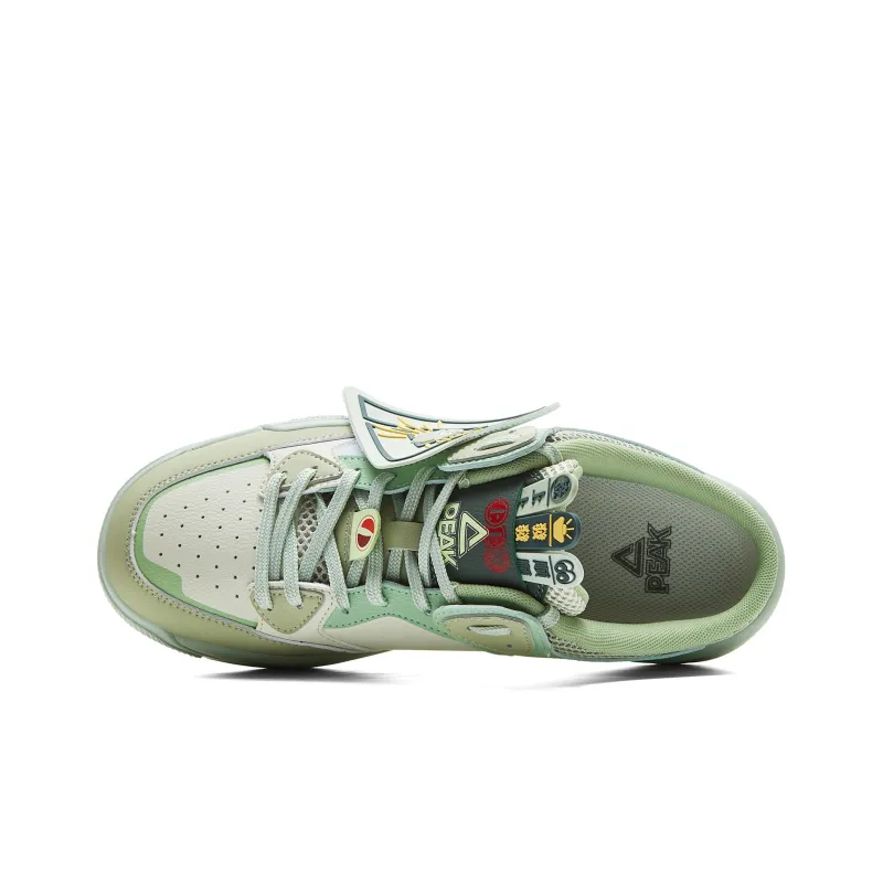 PEAK Skateboard Shoes Men Low Top Bean Sprout Green-3