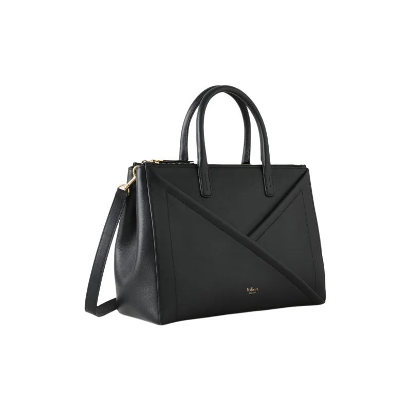 Mulberry Micro-Grained Leather Shoulder Bag Crossbody Bag Handbag Women's Black-1