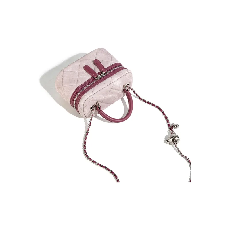 MACKJANICE Polyurethane Shoulder Bags Handbags Women's Lilac With Pink-3