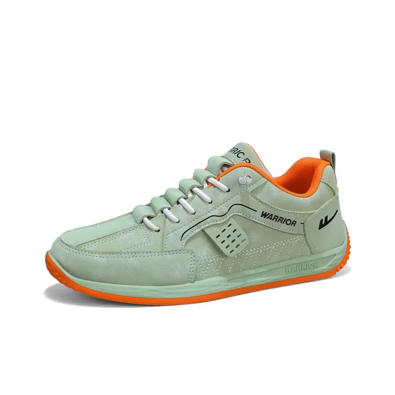 Warrior Soft Sole Driving Shoes Anti-Slip And Wear-Resistant Lightweight Low-Top Skateboard Shoes Men's Light Green-2