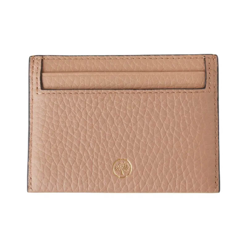 Mulberry Textured Leather Credit Card Holder Card Case Women's Light Saffron-1