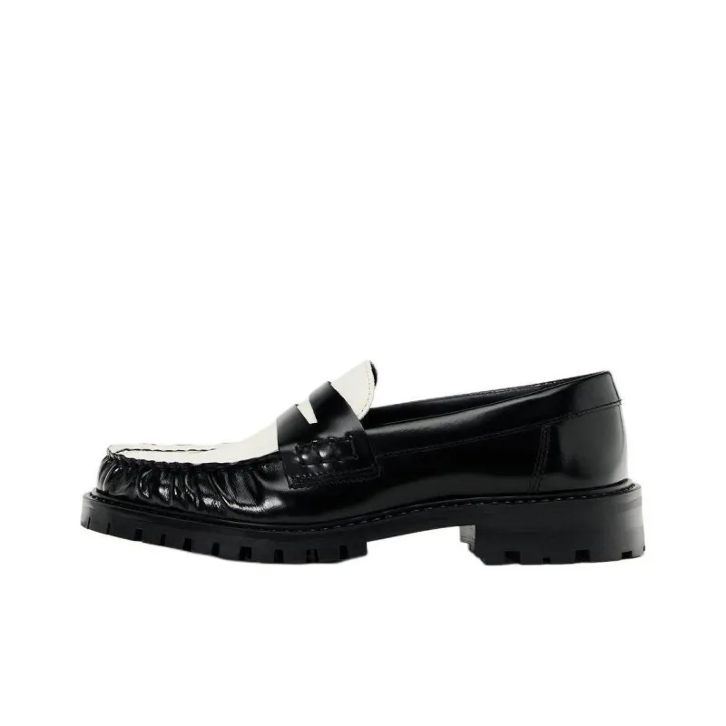 ZARA Loafers Women's Black White-0