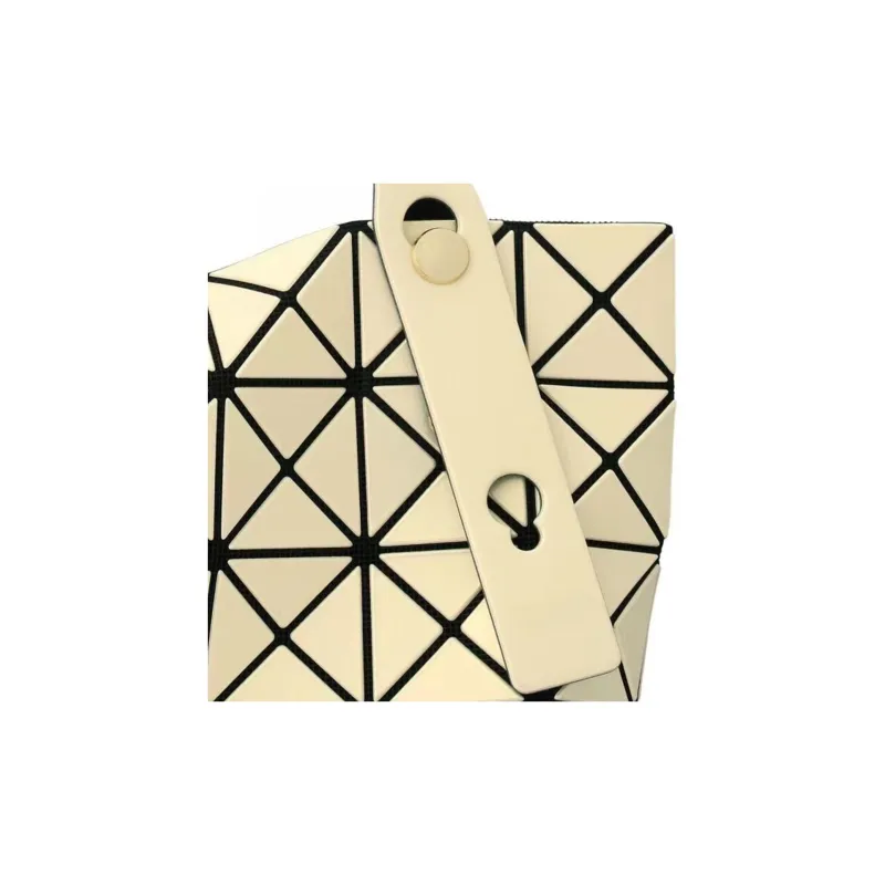 ISSEY MIYAKE Prism Artificial Leather Tote Bag, Shopping Bag, Handbag, Shoulder Bag Small Size Unisex Cream Yellow-4