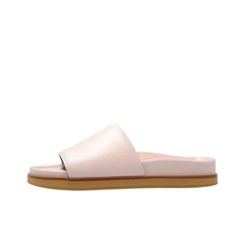 OFF-WHITE Logo-stamp Leather Slides Women's