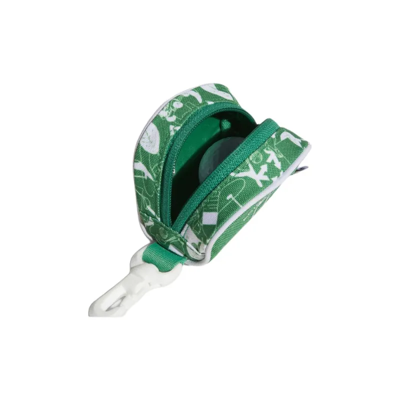Adidas Recycled Polyester Plain Weave Fabric Storage Bag Unisex Green & White-3