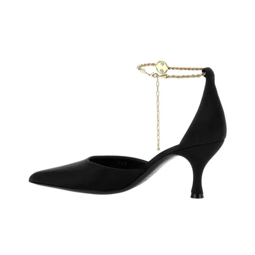 FERRAGAMO 70mm Cable-link Chain Satin-finish Pumps