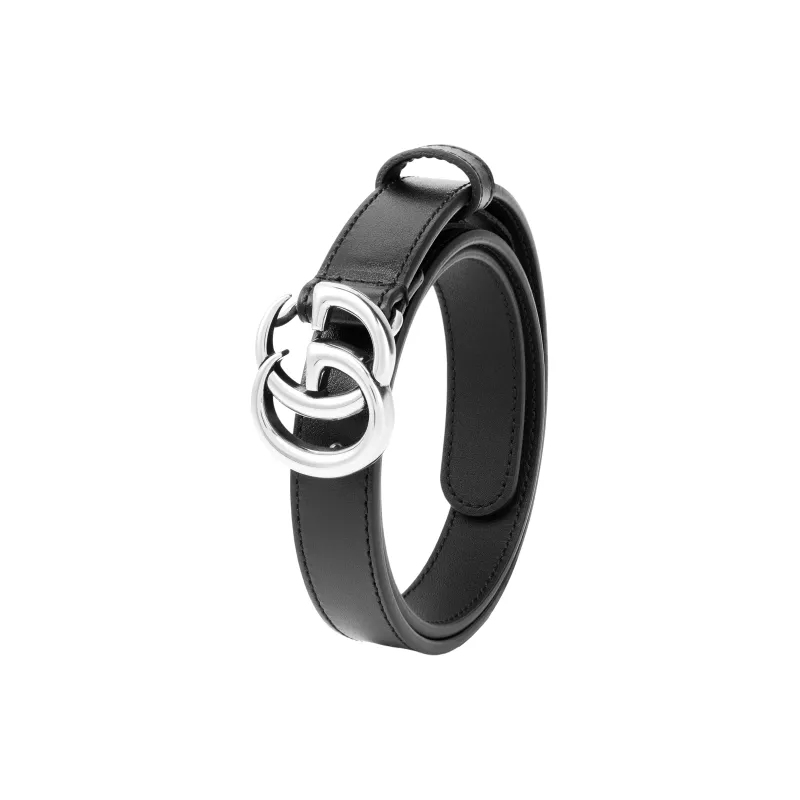 GUCCI Gg Marmont Belt Palladium toned Buckle .8 Width-3
