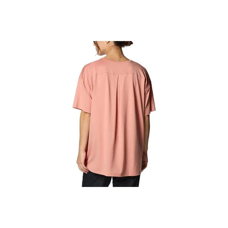 Under Armour Drop Shoulder Sleeve T Shirt Women's Canyon Pink-1