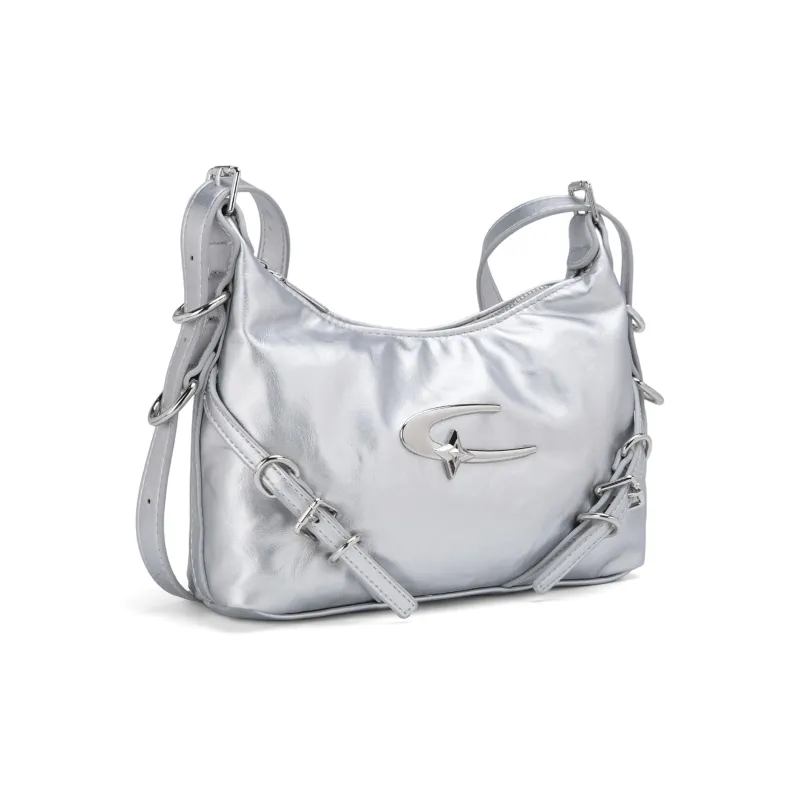 UNITE STAR PU Crossbody Bag Shoulder Bag Regular Women's Silver/White/Black-16