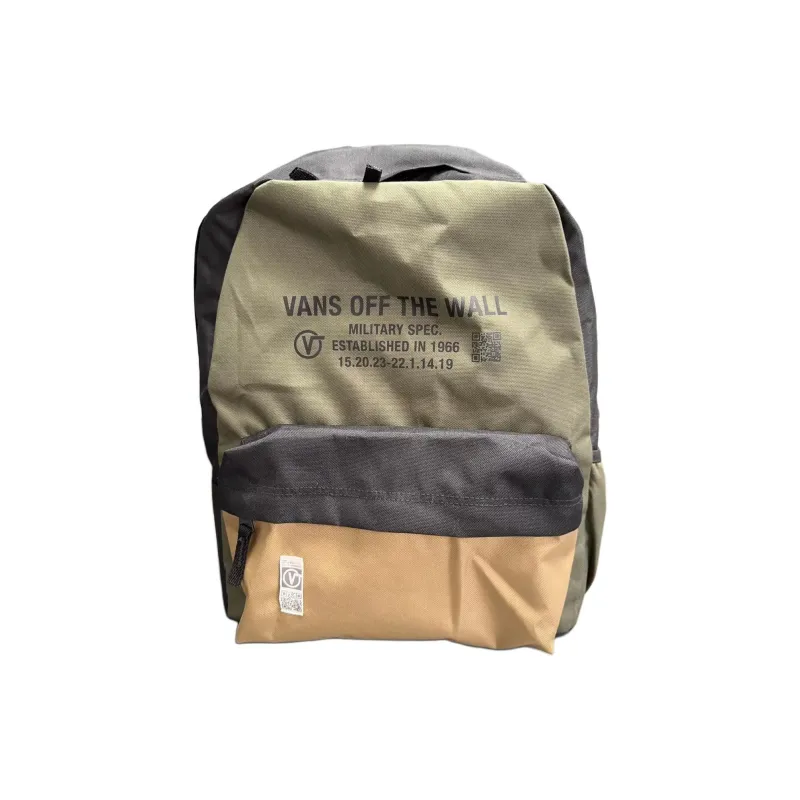 Vans Polyester Fabric Backpack Regular Unisex Green & Black-0
