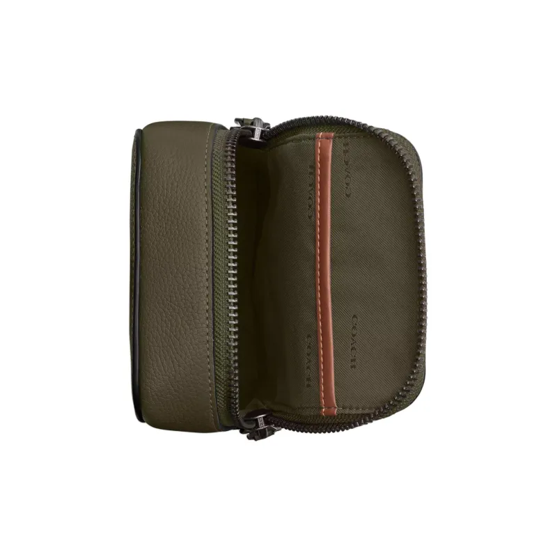 COACH Gotham Leather Shoulder Bag, Crossbody Bag Mini Men's Army Green-3