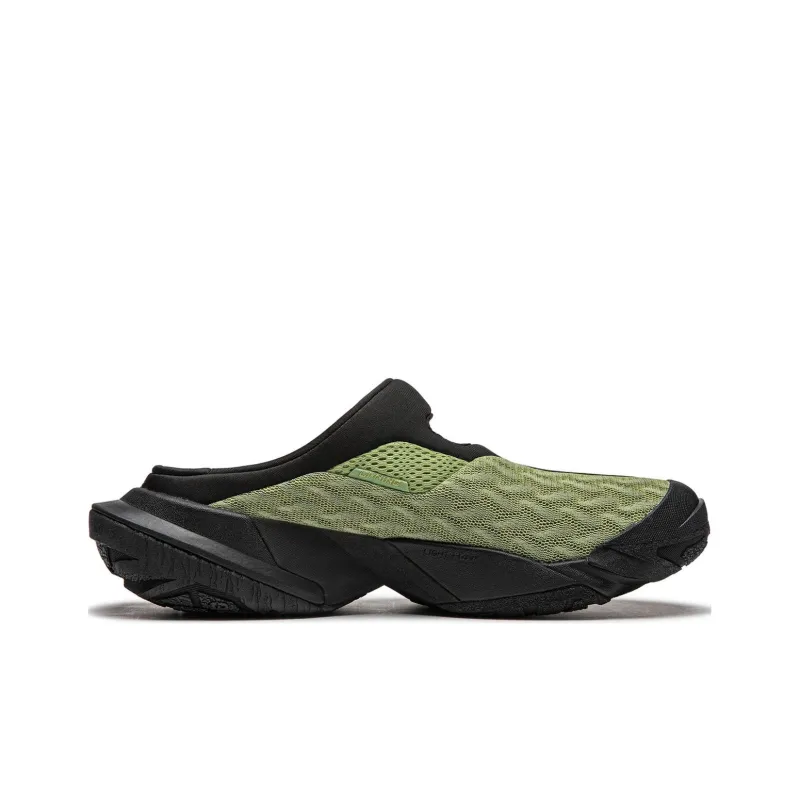LiNing CF Tracing Collection Hiking Slipper Cushioning Wear Resistant Low Top Casual Shoes Unisex Black Green-1