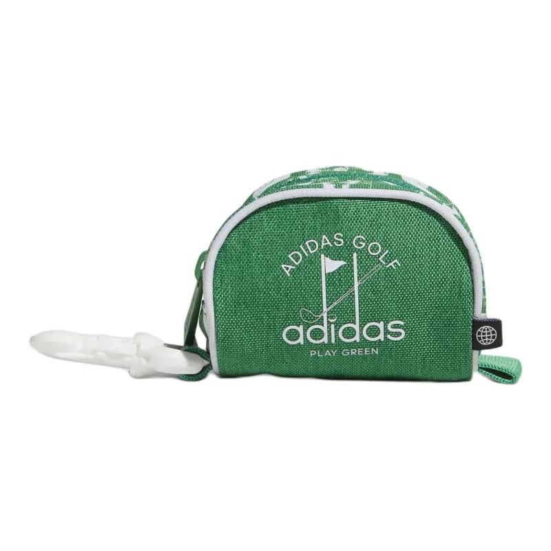 Adidas Recycled Polyester Plain Weave Fabric Storage Bag Unisex Green & White-0