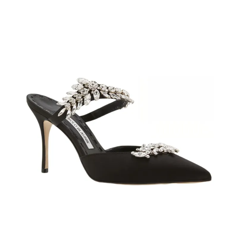 MANOLO BLAHNIK Crystal-embellished Pointed-toe Pumps-1