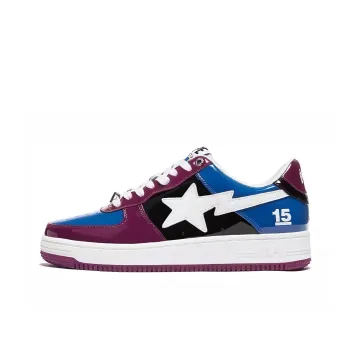 A BATHING APE STA Stylish Skateboarding Shoes Men's Blue Purple Limited Edition Numbered Edition