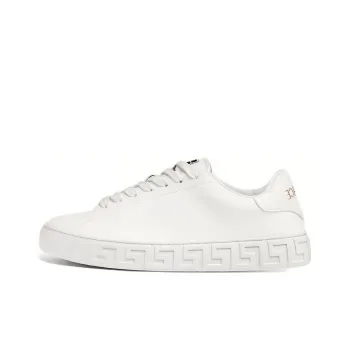 VERSACE Greca-embossed Leather Sneakers