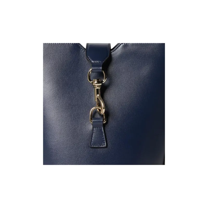 GUCCI Leather Bucket Bags Shoulder Bag Crossbody Bag Mini Women's Blue-7