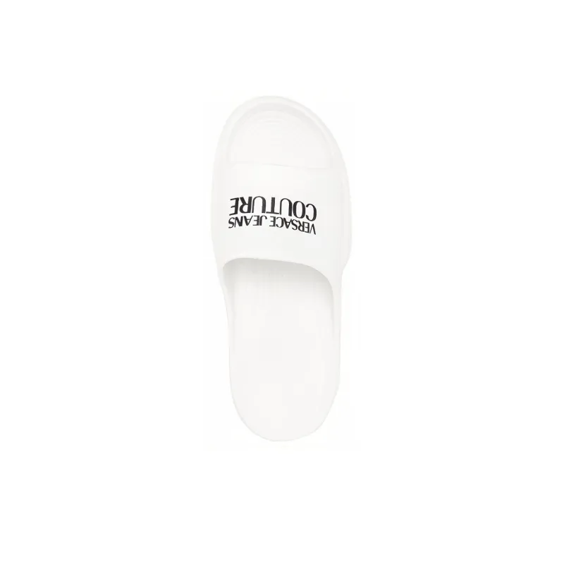 VERSACE JEANS Rubber Sole Slide Slippers Men's White-2