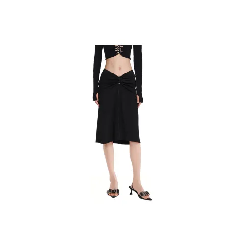 DION LEE Casual Long Skirts Women's Black/Black