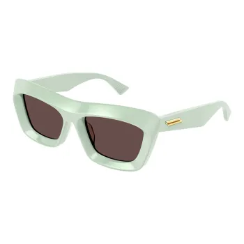 Bottega Veneta Recycled Acetate Irregular Shape Sunglasses Women's Green