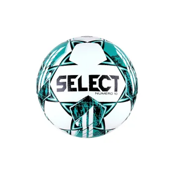 SELECT Size 5 Soccer PU Hand Stitched Soccer Ball Unisex White Cyan
