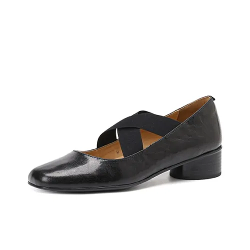 KKYN Crisscross Ballet Chunky Heel 3-5cm Women's