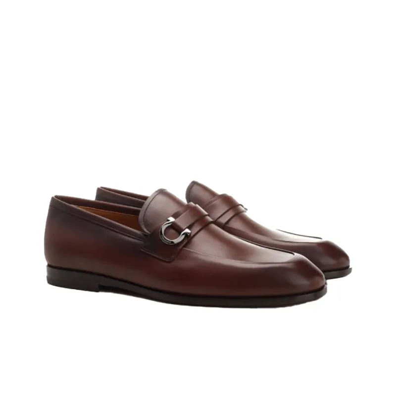 FERRAGAMO Gancini-buckle Leather Loafers-2
