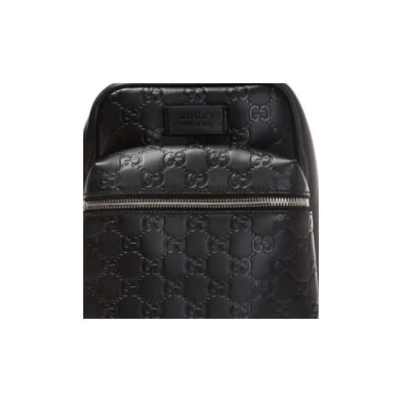GUCCI Cow Leather Crossbody Bag Shoulder Bag Sling Bag Men's Black-3