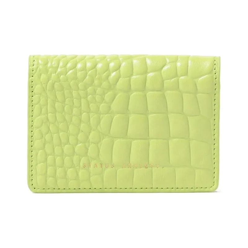 Beams STATUS ANXIETY Collaboration Cow Leather Business Card Holder Women's Lemon-0