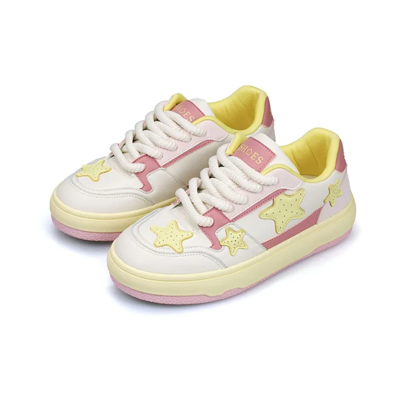B10CROWN Anti Slip Wear Resistant Low Top Skateboard Shoes Women's Cherry Blossom Pink-2