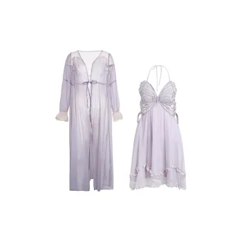 Flow Yarn Pajama Robe Women's Two-Piece Set