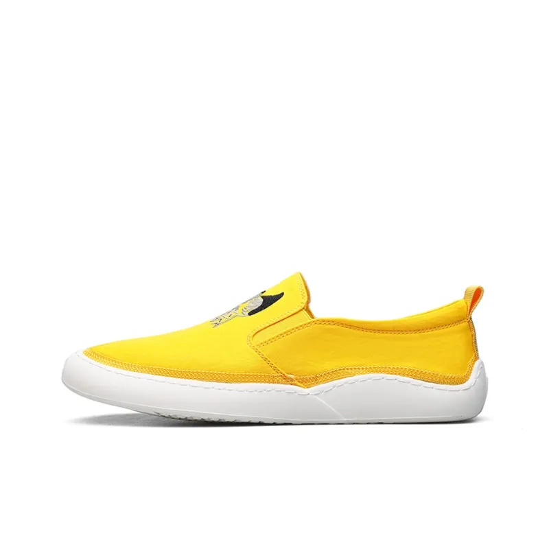 PARDASAUL Canvas Shoes Men Low Top Gray/Yellow-5