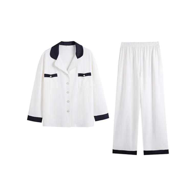 Flow Yarn Pajama Set Women's White-0