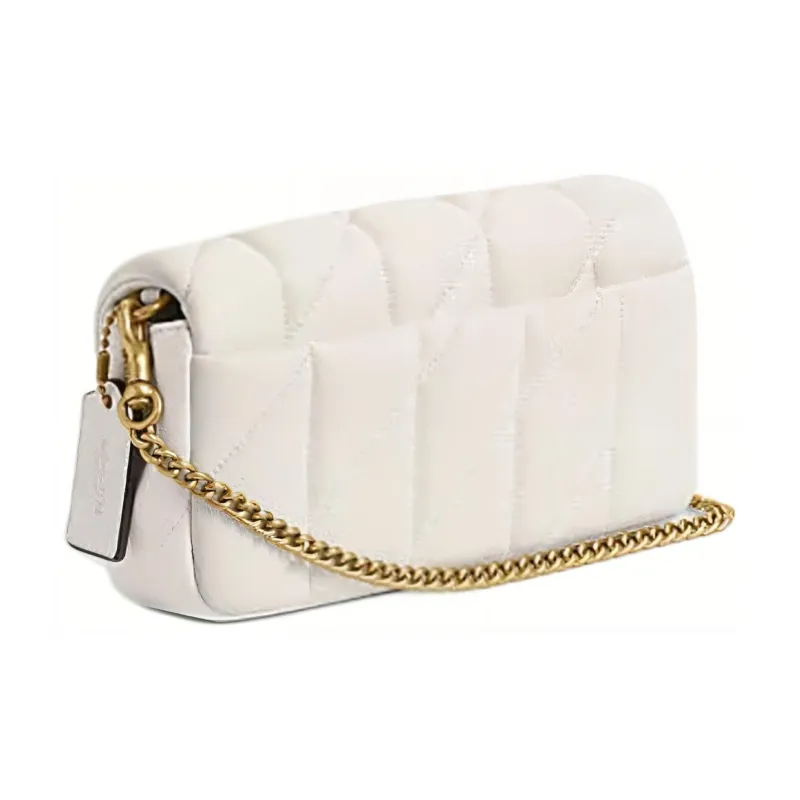 COACH Tabby Sheepskin Handbag Shoulder Bag Women's White-2