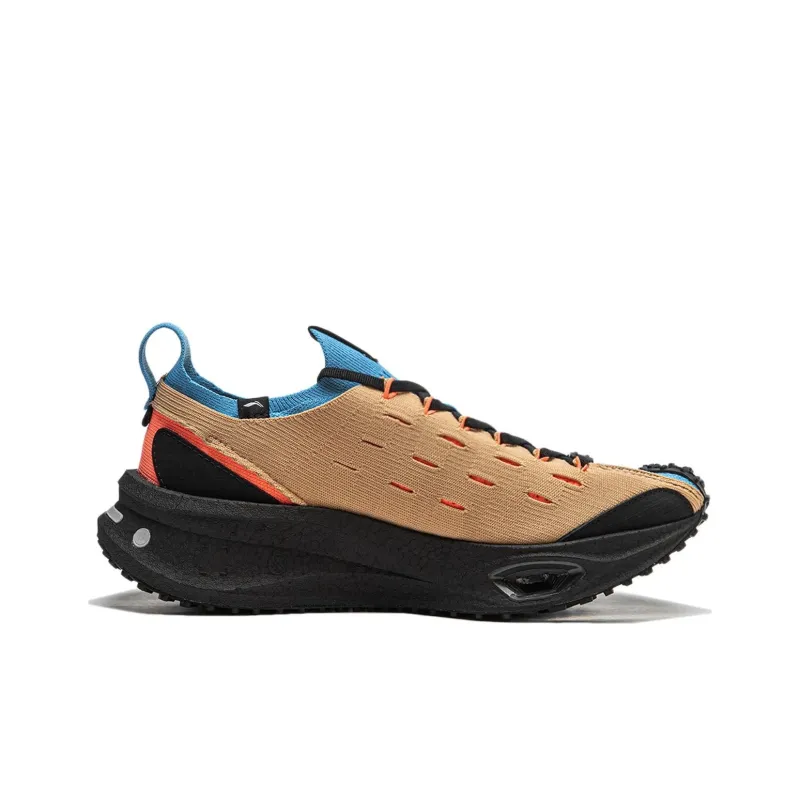 LiNing Cushioning Wear Resistant Low Top Sports Casual Shoes Unisex Brown Blue-1