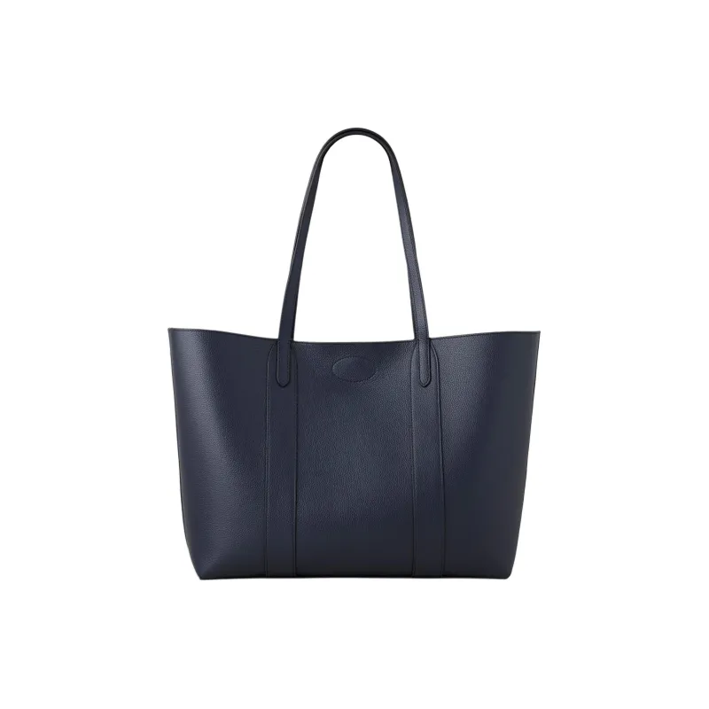 Mulberry Bayswater Grained Leather Tote Bag Shopping Bag Shoulder Bag Handbag Women's Midnight Blue Plush Blue-2
