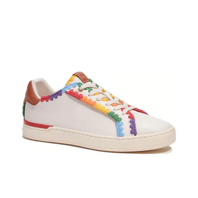 COACH Low Top Skateboard Shoes Men's Rainbow-3