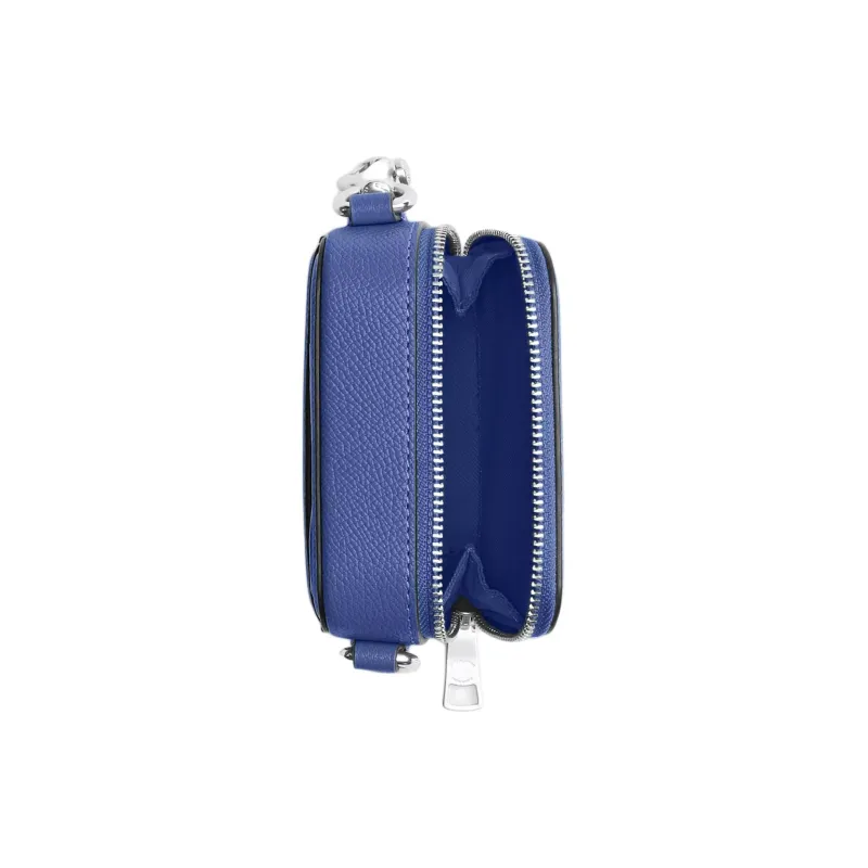 COACH Cross Grain Leather Shoulder Bag, Crossbody Bag Mini Men's Blueberry-2