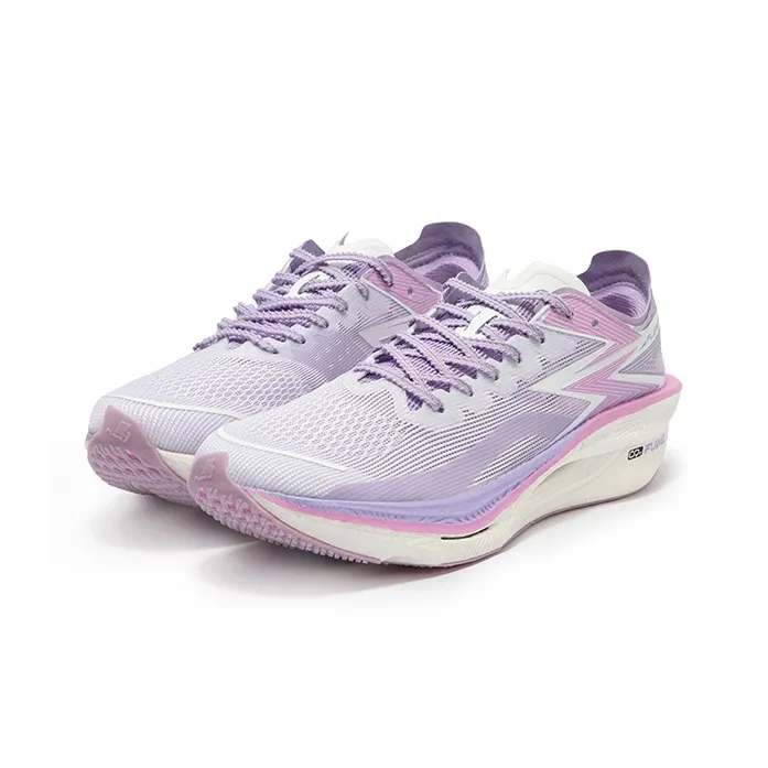 361° Fly Burn 3 Cushioning Anti-Slip Wear-Resistant Breathability Low-Top Running Shoes Unisex White Purple-2
