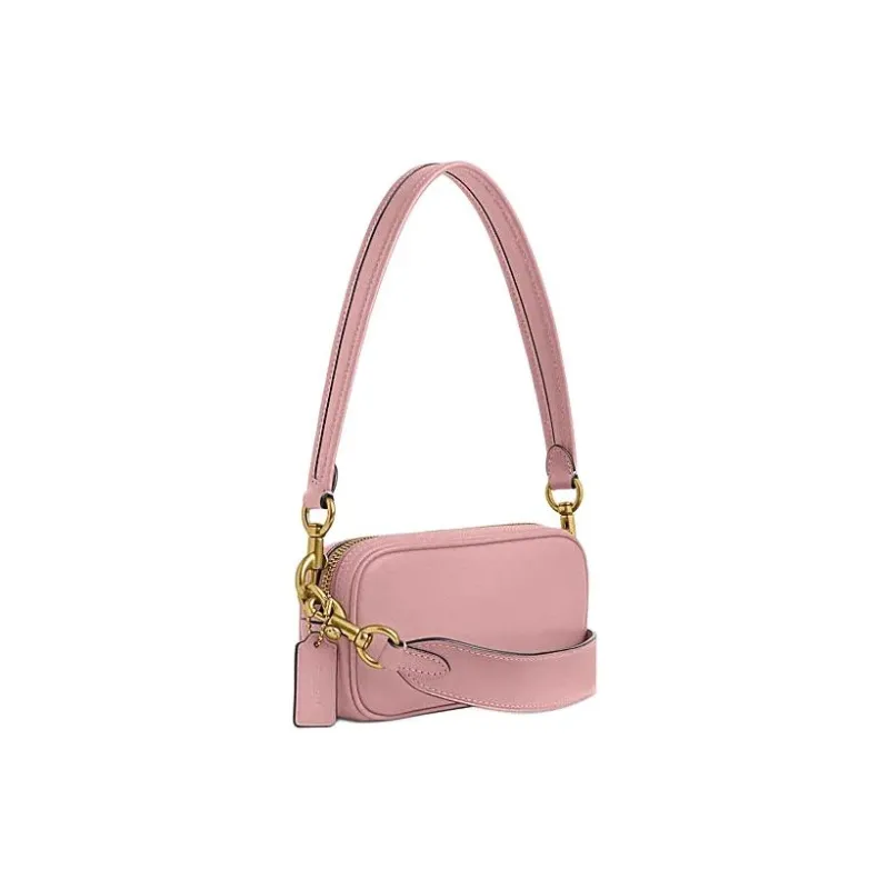 COACH Cow Leather Portable Crossbody Bag Shoulder Bag Small Size Women's Soft Pink-1