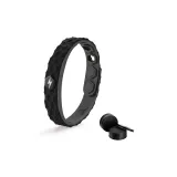 Diamond Black Wristband with Lightning Black Buckle (Black Aluminum Box Packaging)