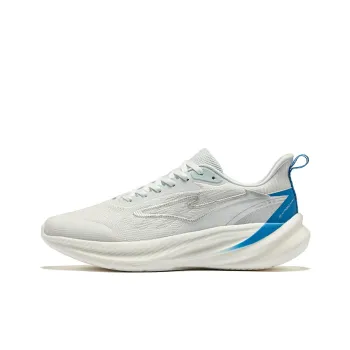 Erke Wind Chase 2.0 V2 Cushioned Slip Resistant Abrasion Resistant Breathable Low Top Running Shoes Men's White Blue